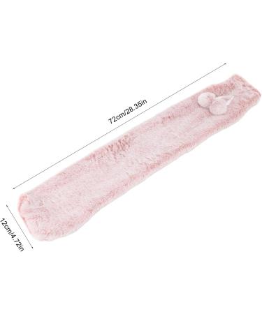 Chiciri's No-Leak Long Plush Hot Water Bag - Explosion-Protected & Stylish for Office (Pink & White) - International Shipping - Buy Online on GoSupps.com