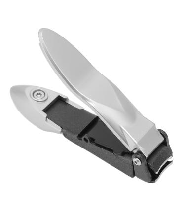 Stainless Steel Nail Clipper Cuticle Nipper Ergonomic Design for Nail Trimming Automatic Nail Debris Storage Stylish Sheath Portable for Home Office Travel