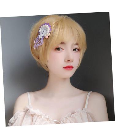 Beaupretty Fake Jellyfish Hair Clip Vocation Hair Sea Shell Pearl Hair Clip Bridal Side Clip Hair Barrettes for Women Hair Ties Holders Girl Hairpin Ocean Vacation Octopus Purple Faux Pearls - Buy Online on GoSupps.com