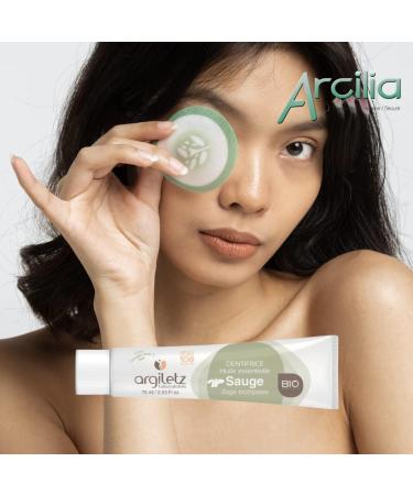 Arcilia Argiletz toothpaste with green clay aroma sage 75 ml organic natural French - Buy Online on GoSupps.com