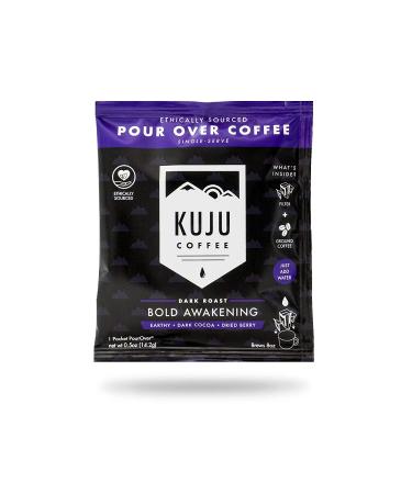 Kuju Coffee Bold Awakening Dark Roast - Premium Single-Serve Pour Over | Eco-Friendly, Ethically Sourced, 6-Pack - Buy Online on GoSupps.com
