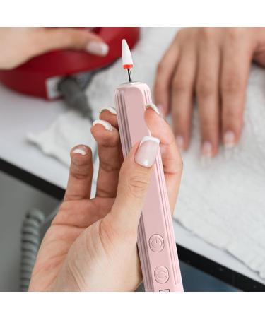 Nail Machine Drill | Electric Nail Machine USB Rechargeable Portable Professional Nail Polishing Tools Art Supplies with 6 Drill Bits for Home Nail Salon Manicure Pink - Buy Online on GoSupps.com
