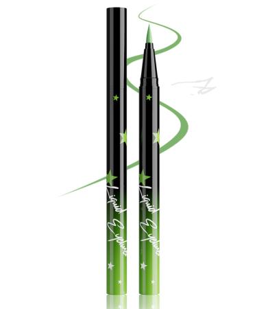 Erinde Erinde Green Liquid Eyeliner Waterproof and Smudge-Proof Quick-Drying and Long-Lasting Highly Pigmented for Precise Eyeliner Lines Multi-Purpose Eyeliner Pen for Halloween