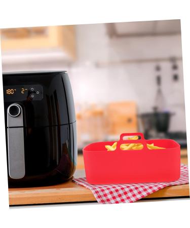 Zerodeko Air Fryer Paper Air Fryer Pad Round Baking Pan Air Fittings Air Fryer Silicone Liners Air Fryer Accessory Food Set Red 20X13X7CM - Buy Online on GoSupps.com