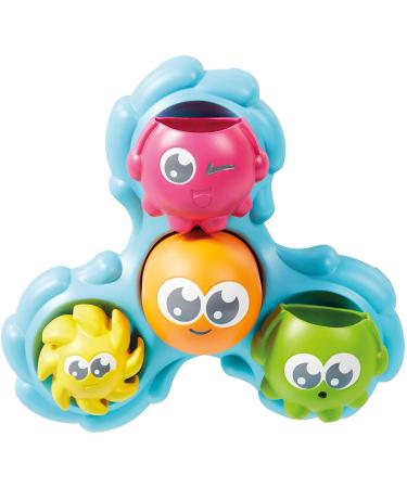 TOMY Games E72820C Spin & Splash Toomies Octopus Bath Toy for Water Play Suitable for 1 2 3 & 4 Year Olds Girls & Boys Various Small Spin & Splash Octopals