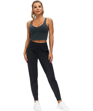 THE GYM PEOPLE Women's Lightweight Joggers | Athletic Leggings for Workout, Yoga, Running | Tapered Lounge Pants - Black - Buy Online on GoSupps.com