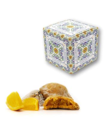 RAREZZE - Shortbread stuffed with Sicilian orange strictly handmade, in a pretty decorated biscuit box (kg.1). Individually wrapped! RAREZZE: old artisanal pastry