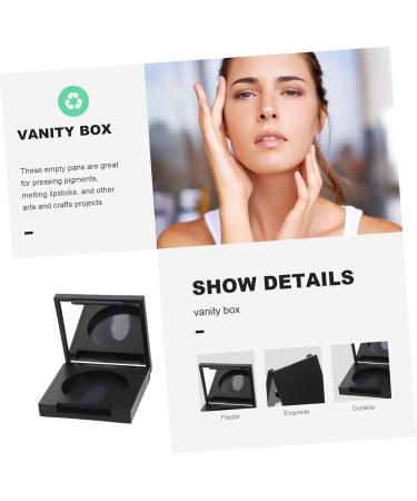 Balacoo 4pcs Blush Box Eyeshadow Box Makeup Blush Eyeshadow Organizer Eyeshadow Supplies Square Mirror 5x5cm Black - Buy Online on GoSupps.com