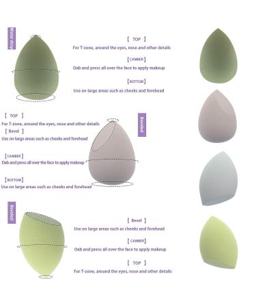 Muhuabeauty 13pcs Makeup Brushes Set with Beauty Blender & Eyeshadow Brush Set - Includes Cloth Bag and 4 Boxed Makeup Sponges for Foundation in Green - Buy Online on GoSupps.com