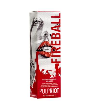Pulp Riot Semi-Permanent Hair Color- Fireball 4oz 4 Fl Oz (Pack of 1)