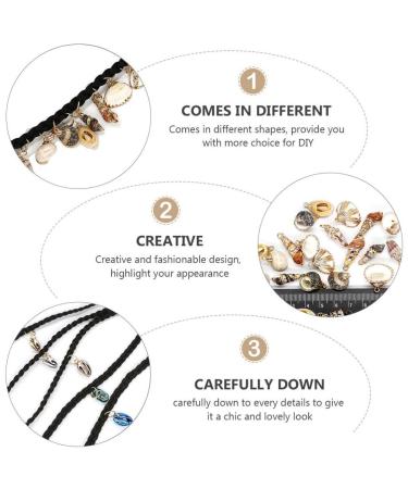 HEALLILY 13pcs Ocean Conch Shell Hair Rings Jewelry - Hair Accessories for Twist, Crochet Braiding - Hair Cuffs Decorations and Charms - Buy Online on GoSupps.com