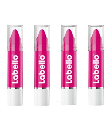 Beiersdorf Labello Crayon Lipstick Hot Pink 4 x 3 g lip balm with natural oils moisturizing nourishing glossy fuchsia