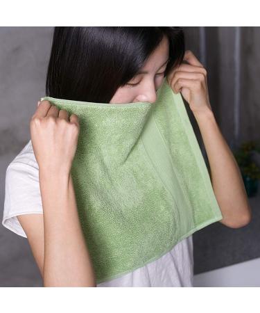 JINGXIN Cotton Face Cloth 6 Pack - Thicken & Absorbent Washcloths 13.7x13.7 Inch for Daily Use - Yellow - Buy Online on GoSupps.com