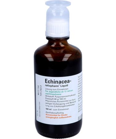 Echinacea-ratiopharm Liquid Herbal Immune Stimulant - 100ml | Boost Immunity Naturally - International Shipping - Buy Online on GoSupps.com