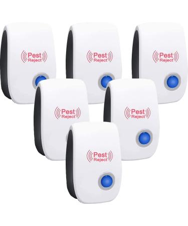 Ultrasonic Pest Repell-er 6 Pack, Indoor Pest Control, Ultrasonic Pest Repell-ent, Mosquito Repell-ent,Indoor Pest Control for Home,Kitchen, Office, Warehouse, Hotel(6 Pack)