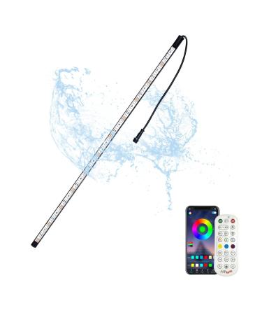 Longrun LED Strip Lights LED Water Blade Features Lights IP68 Waterproof Pond Pool Light Underwater with Remote APP Control LED Light for Garden Fountain Outdoor Aquarium-37.5cm 37.5cm(APP)