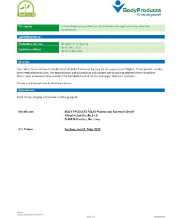 Medi-Inn+ 3-Ply Disposable Face Masks | Type II Respiratory Protection | Blue Elastic Band Masks - Pack of 1000 - Buy Online on GoSupps.com