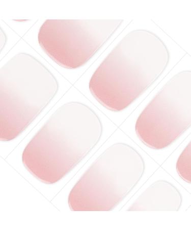 DANNI & TONI 28 Stickers Semi Cured Nail Wraps Soft Self-Adhesive Gel Nail Stickers(AriaNEW) Salon-Quality Gel Nail Polish Strips Manicure Stickers Set Light Pink Gradient - Buy Online on GoSupps.com