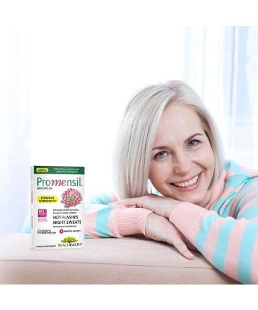 Promensil Menopause Double Strength - Estrogen Vitamins & Red Clover Isoflavones for Women | Supports Hot Flashes Night Sweats | 30 Count - Buy Online on GoSupps.com
