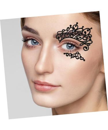 Healeved 3 pairs Eyeliner Popular Eyeshadow Sticker Fabric Drama Liner Pride Jewelry Lace Black Stickers 13.00X6.00X0.10CM Black - Buy Online on GoSupps.com