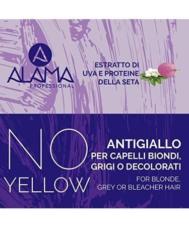 Alama Professional No Yellow Anti-Yellow Mask 500ml | Ideal for Blonde Gray & Decolorized Hair - International Shipping Available - Buy Online on GoSupps.com