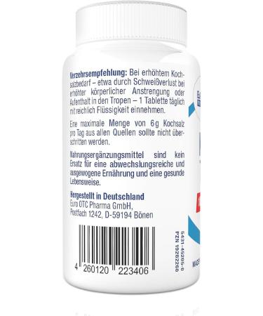 High Dose Saline Tablets | 1000 mg Sodium Chloride | Pack of 100 | International Shipping Available - Buy Online on GoSupps.com