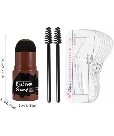 Eye Brows Stencil & Stamp Kit - Eyebrow Stencils For Older Women | 10PCS Brow Card with Brow Powder & 2pcs Brushes | Perfect Eye Brow Stencil Kits for Important Occasion Home Outdoor Beginners Gray - Buy Online on GoSupps.com