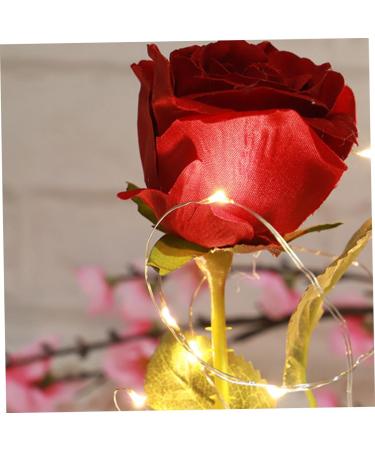 TOPBATHY Artificial Flowers Valentine's Day Present LED Flower Wall Rectangular Flower Vase As Shown 10*10cm - Buy Online on GoSupps.com