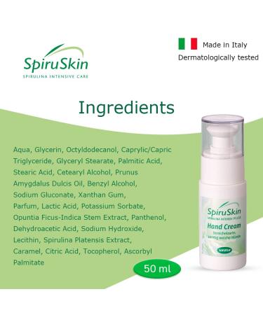 Sanatur SpiruSkin Hand Cream - 50ml Pump Bottle for All Skin Types | Nourishing Moisturizer - Buy Online on GoSupps.com