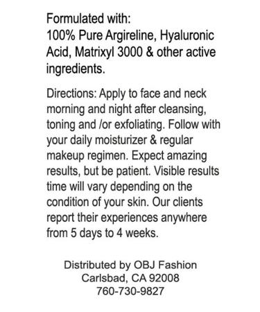 Anti Aging-No Needle Alternative- Pure Argireline Peptides Moisturizer w/Matrixyl 3000+Hyaluronic Acid 2 Count (Pack of 1) - Buy Online on GoSupps.com