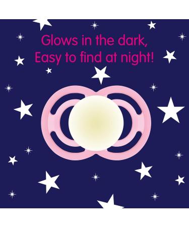 MAM Perfect Night Baby Pacifier | Glows in the Dark | Patented Nipple | 2 Pack for 16+ Months | Ideal for Boys - Buy Online on GoSupps.com