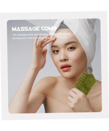 Frcolor Xiuyan-Jade Massage Tools Set - 4 Piece Gua Sha Combs & Plates for Back Body & Head Massage | International Shipping Available - Buy Online on GoSupps.com