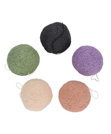 Raguso face sponge wholesale 15 7 7 5 colors round wash face flutter care cleansing gently puff