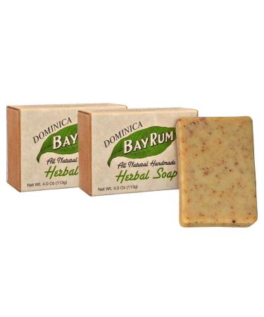 Dominica Bay Rum Herbal Soap 4oz. :: TWO Pack Value