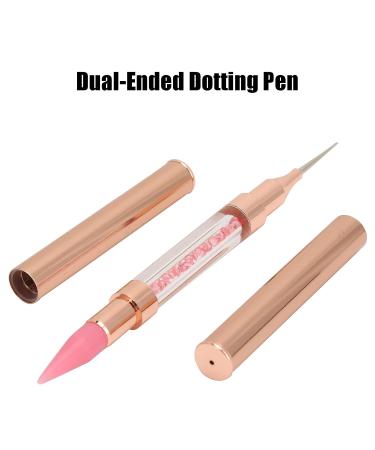Nail Art Dotting Pen - Double Ended Wax Tip & Stainless Steel for Acrylic & Rhinestones (Pink) | International Shipping - Buy Online on GoSupps.com