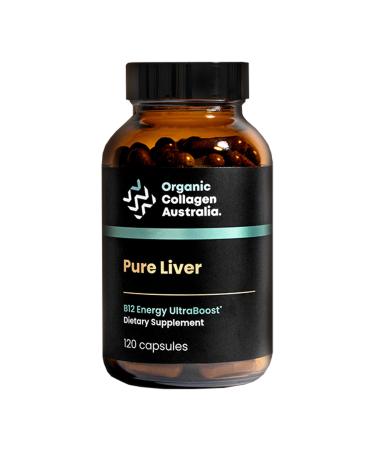 Organic Collagen Australia Pure Liver Capsules - Grass-Fed & Pasture-Raised Source of B12 Energy Immune Support Muscle Strength & Metabolism Aid (120 Capsules)