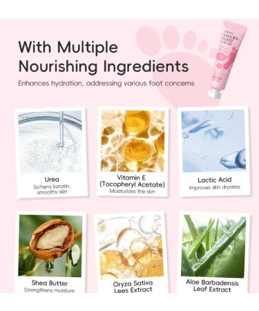 Cherry Blossoms Moisturizing Cream for Dry Cracked Feet and Hands with Soothing Scent Dry Cracked Hand & Hand Lotion Hand & Hand Lotion - Buy Online on GoSupps.com