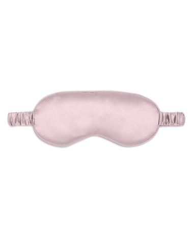 Mulberry Park - 100% Pure 22 Momme Silk Sleep Eye Mask - Smooth and Ultra Soft Comfortable Sleeping Mask with Silk Covered Strap Blocks Light for Full Night's Sleep - Rose Quartz