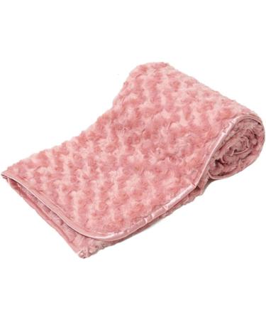 Soft Touch Baby Rosebud Fleece Blanket Wrap Shawl with Satin Trim & Fleece Back - Rose Gold (FBP66) - Buy Online on GoSupps.com