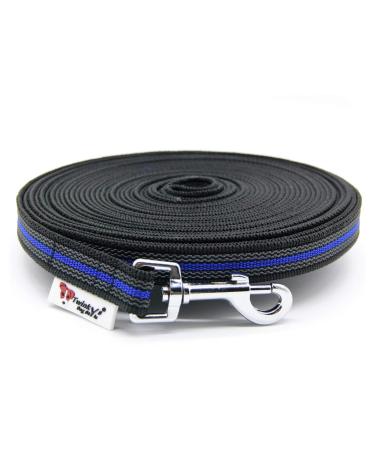 Twinkys Dog Style tow leash dog leash rubberized 20 mm wide for dogs up to 50 kg - without hand loop 20 meters black blue Made in Germany 20 meters black blue 20 mm to 50 kg
