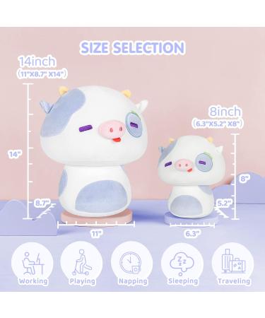Mewaii 14'' Blueberry Cow Mushroom Pillow Plush - Soft Stuffed Animal Toy for Kids - Buy Online on GoSupps.com