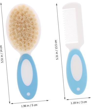 4-Piece Baby Hair Brush Set with Silicone Shampoo Comb - Soft Bristles for Newborns and Toddlers - Buy Online on GoSupps.com