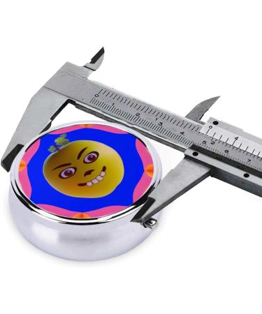 Pears Smiley Face Metal Pill Box | 3-Compartment Portable Organizer for Travel - Perfect for Small Pills - Buy Online on GoSupps.com