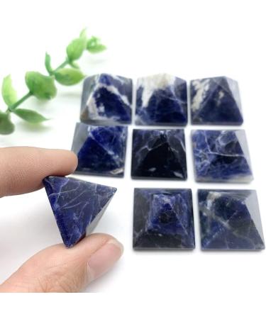 Natural Crystal Rough Natural Crystals and Stones 20-30mm Natural Blue Sodalite Quartz Crystal Pyramid Tower Home Ornaments Decoration Stones for Decoration Crystals - Buy Online on GoSupps.com