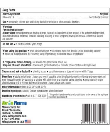 Dibucaine 1% Ointment 1 Oz. (28 gm) - Pack of 2 | Fast Pain Relief Formula - Buy Online on GoSupps.com