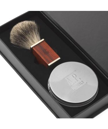 Buy A.P. Donovan 7/8 Solid Razor Set - Carbon Steel Black Plastic Handle | Brush Soap Paste & Leather String Included | International Shipping Available - Buy Online on GoSupps.com