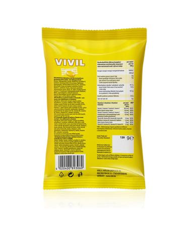 Vivil Lemon Balm Multivitamin Candy - 8 Vitamins Sugar-Free Vegan - 120g Bag with Refreshing Lemon Taste - Buy Online on GoSupps.com