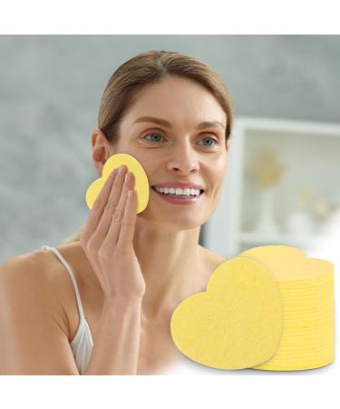 TROONZ Compressed Facial Sponges - Heart Shape Compressed Sponges for Facial Cleansing Face Scrub Sponge for Facial Cleansing Exfoliate Masque Makeup Removal Purple - Buy Online on GoSupps.com