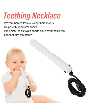Sensory Chew Chain Gum Massager 5 Pcs Baby Teething Necklace - Food Grade Silicone (White) - Buy Online on GoSupps.com