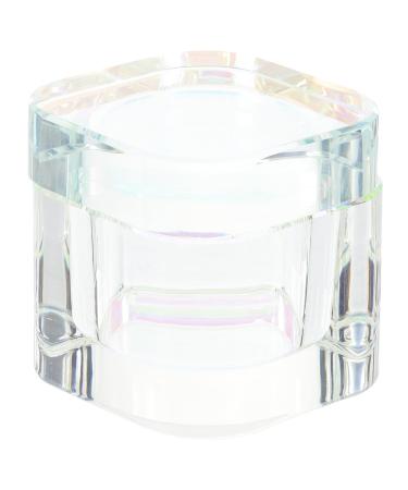 Ipetboom Nail Art Brush Cup Nail Dipping Dish Cup Manicure Art Dish Liquid Powder Container Crystal Dappen Dish Nail Polish Remover Dish Glass Nail Cup Glass Jar Crystal Glass 5.70X5.40X5.40CM As Shown